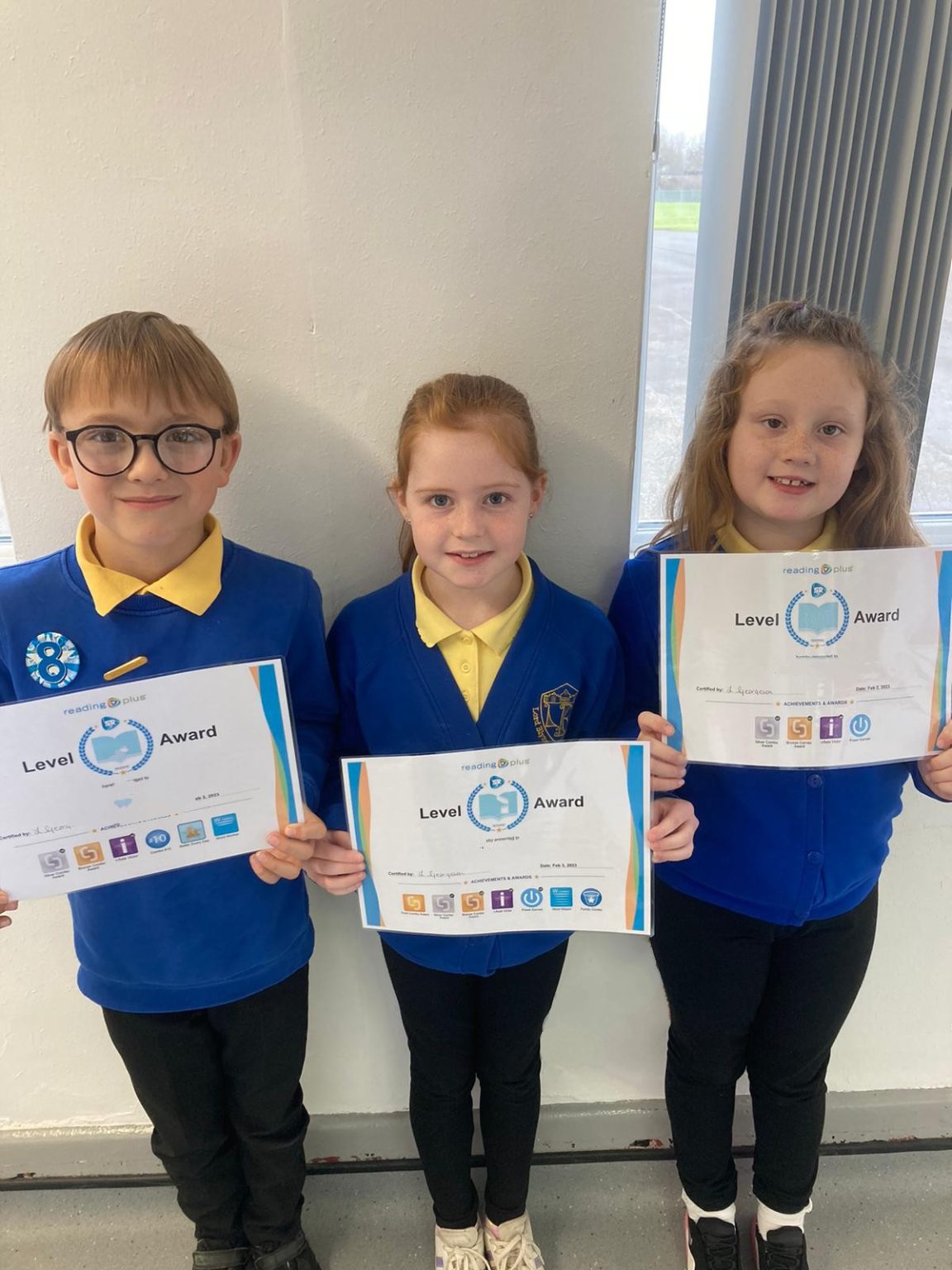 Year 3 reading plus certificates – Lord Blyton Primary School